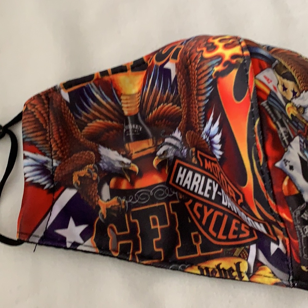 🆕 Harley-Davidson mask w/ adjustable ear straps - Picture 3 of 4